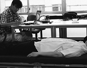 リラックスデータ測定のようす